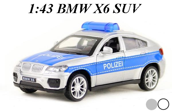 1:43 Scale Police BMW X6 SUV Diecast Toy